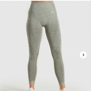 Gymshark Khaki Marl Vital Seamless Leggings Size L